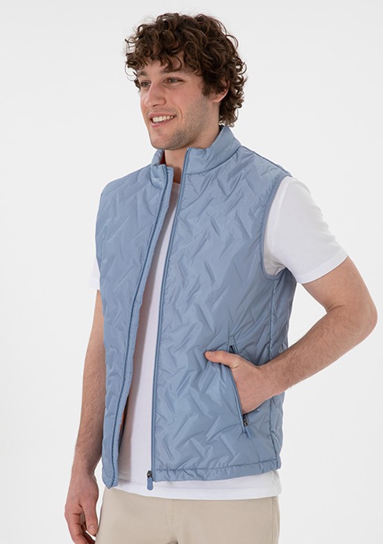 US POLO ASSN Mavi Erkek Basic Yelek