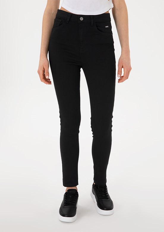 US POLO ASSN Siyah Kadın Slim Jean Pantolon
