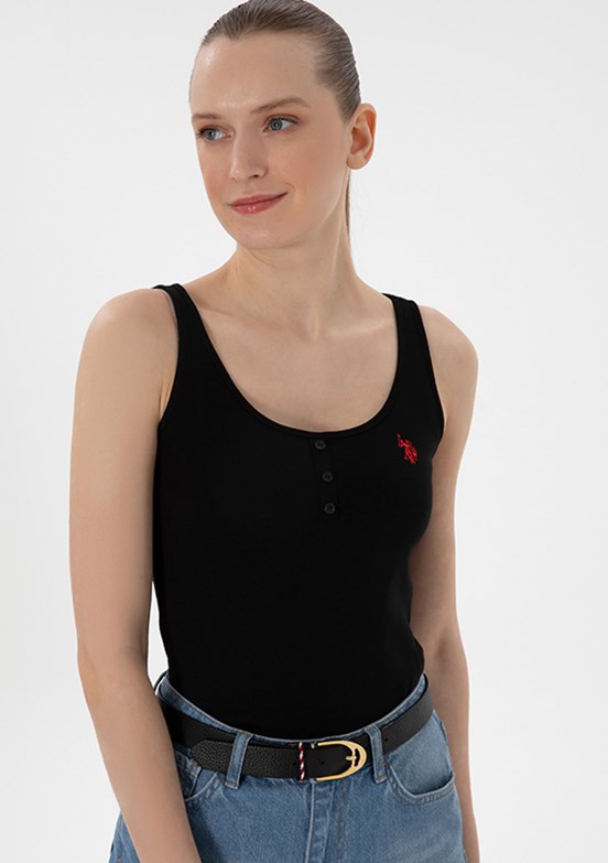 US POLO ASSN Siyah Kadın Basic T-Shirt