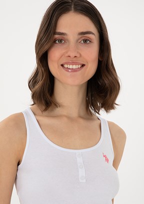 US POLO ASSN Beyaz Kadın Basic T-shirt