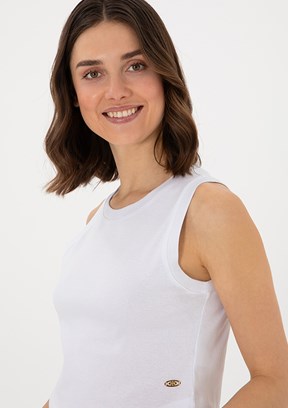 US POLO ASSN Beyaz Kadın Basic T-Shirt