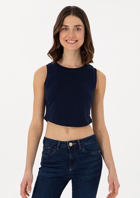 US POLO ASSN Lacivert Kadın Basic T-Shirt