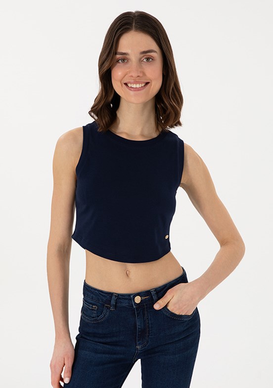 US POLO ASSN Lacivert Kadın Basic T-Shirt