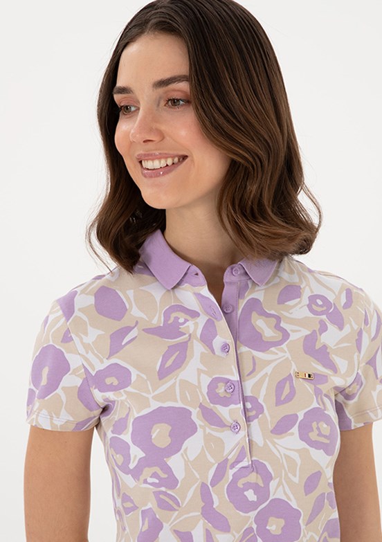 US POLO ASSN Mor Kadın Slim T-shirt