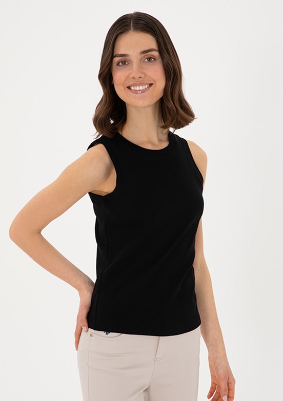 US POLO ASSN Siyah Kadın Basic T-Shirt