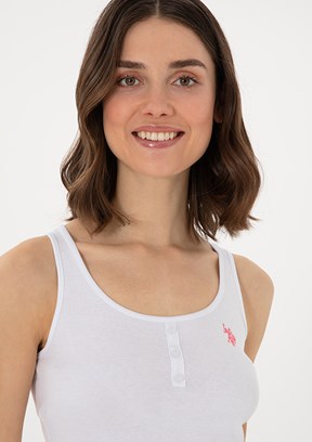 US POLO ASSN Beyaz Kadın Basic T-shirt