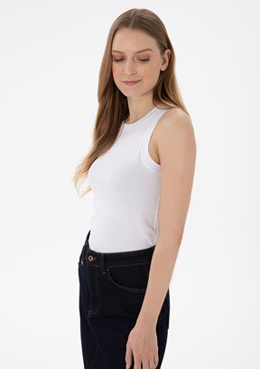 US POLO ASSN Beyaz Kadın Basic T-Shirt