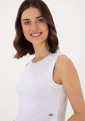 US POLO ASSN Beyaz Kadın Basic T-Shirt