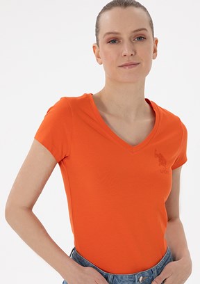 US POLO ASSN Çok Renkli Kadın Basic T-Shirt