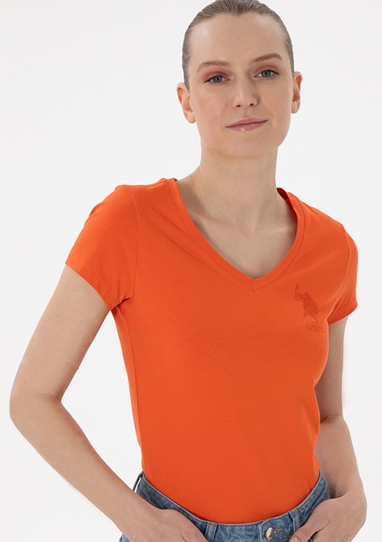 US POLO ASSN Çok Renkli Kadın Basic T-Shirt