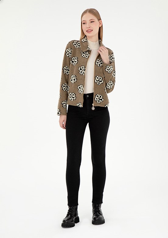 US POLO ASSN Siyah Kadın Oversize Jean Pantolon
