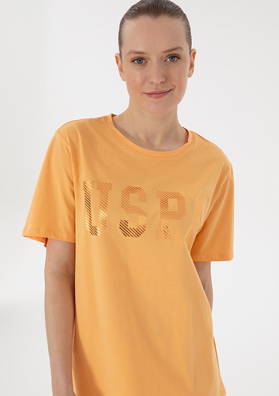 US POLO ASSN Turuncu Kadın Basic T-Shirt