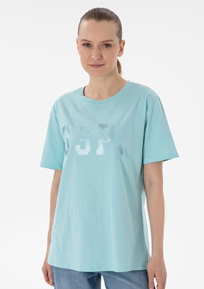 US POLO ASSN Mavi Kadın Basic T-Shirt