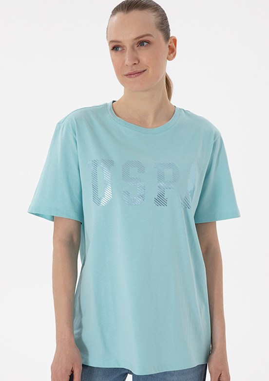 US POLO ASSN Mavi Kadın Basic T-Shirt