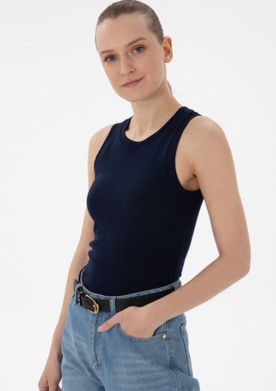 US POLO ASSN Lacivert Kadın Basic T-Shirt