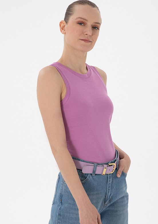 US POLO ASSN Pembe Kadın Basic T-Shirt