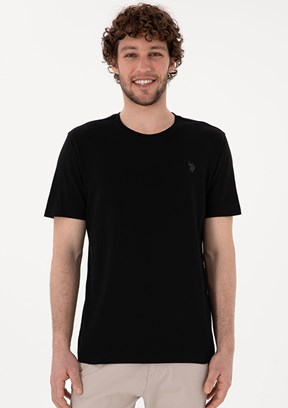 US POLO ASSN Siyah Erkek Basic T-Shirt