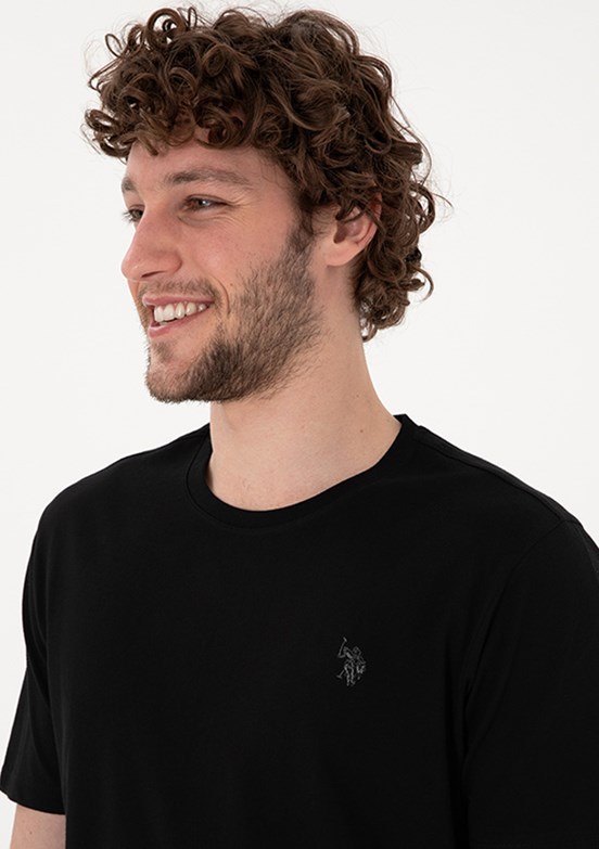 US POLO ASSN Siyah Erkek Basic T-Shirt