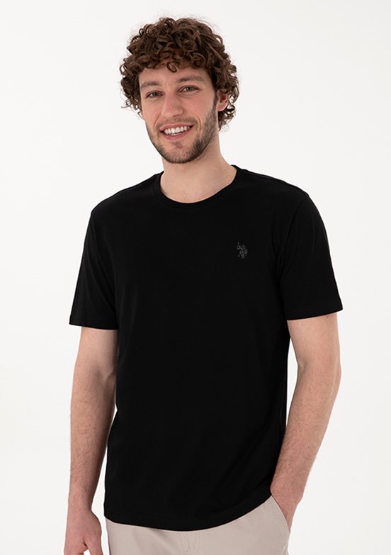US POLO ASSN Siyah Erkek Basic T-Shirt