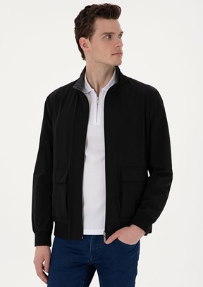 PİERRE CARDİN Siyah Erkek Basic Mont