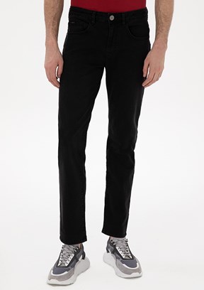 PİERRE CARDİN Siyah Erkek Straight Jean Pantolon