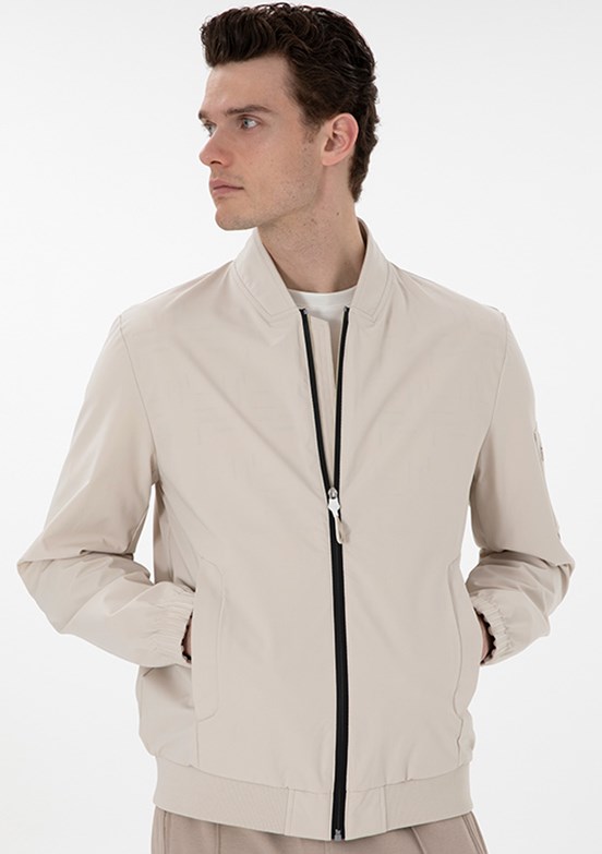 PİERRE CARDİN Bej Erkek Basic Mont