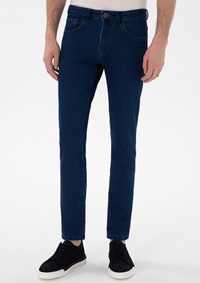 PİERRE CARDİN Erkek Lacivert Slim Jean Pantolon