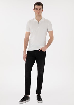PİERRE CARDİN Siyah Erkek Slim Jean Pantolon