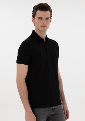 PİERRE CARDİN Siyah Erkek Slim T-Shirt