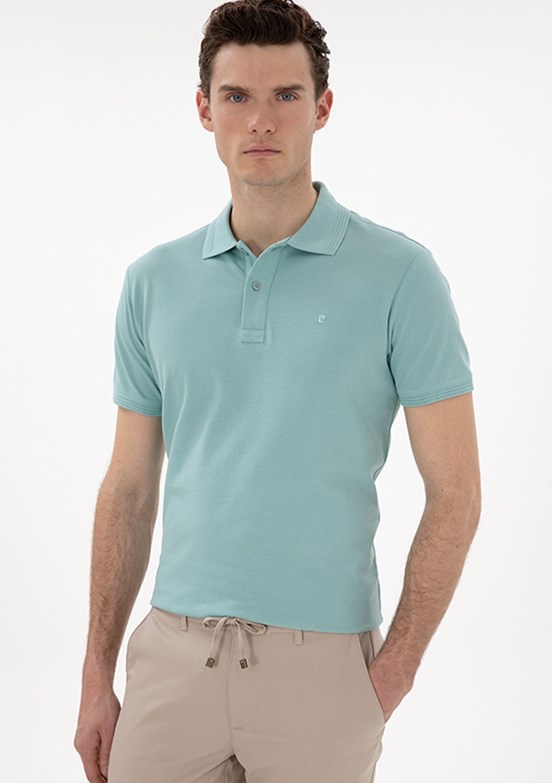 PİERRE CARDİN Yeşil Erkek Basic T-Shirt