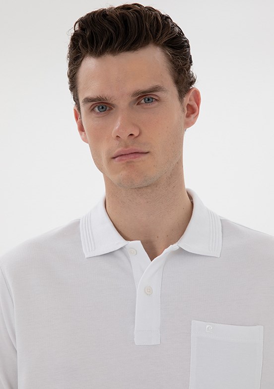 PİERRE CARDİN Beyaz Erkek Basic T-Shirt