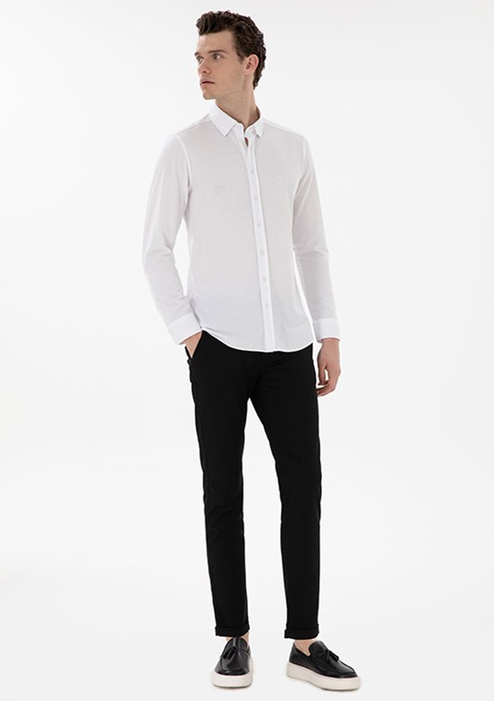 PİERRE CARDİN Erkek Siyah Slim Pantolon