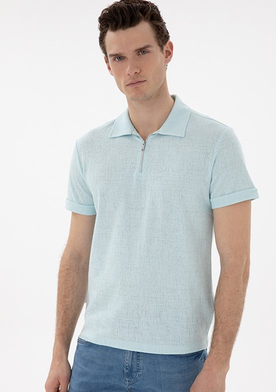 PİERRE CARDİN Yeşil Erkek Slim T-Shirt