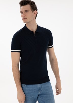 PİERRE CARDİN Lacivert Erkek Slim Kazak