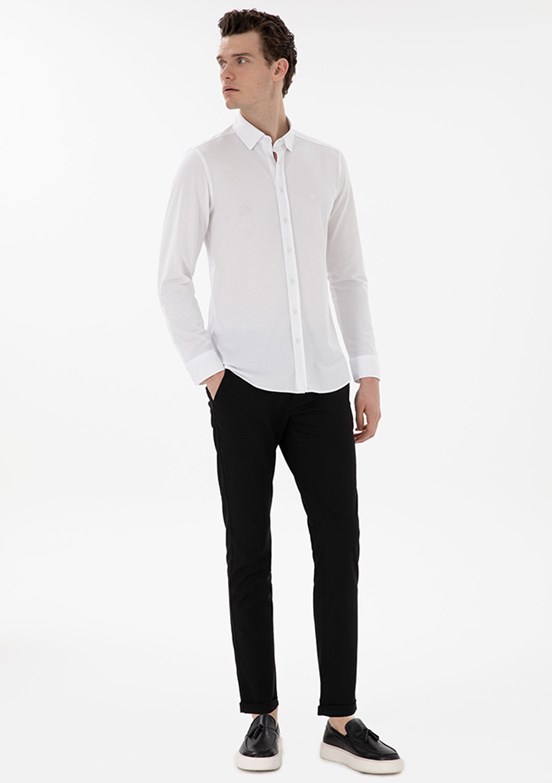 PİERRE CARDİN Siyah Erkek Slim Pantolon