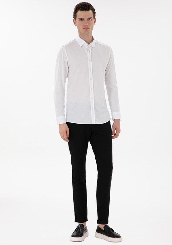 PİERRE CARDİN Siyah Erkek Slim Pantolon