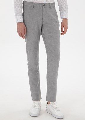 PİERRE CARDİN Gri Erkek Slim Pantolon