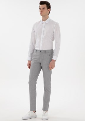 PİERRE CARDİN Gri Erkek Slim Pantolon