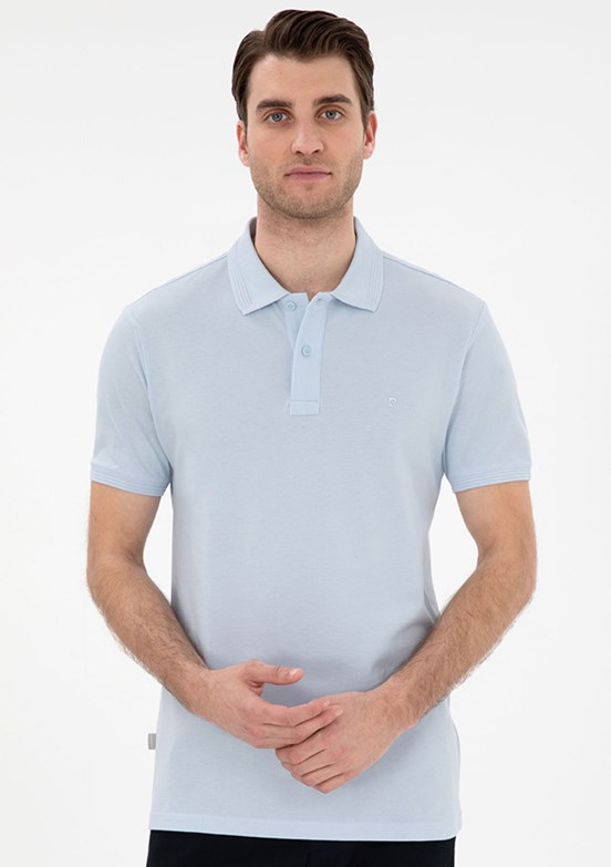 PİERRE CARDİN Mavi Erkek Basic T-Shirt