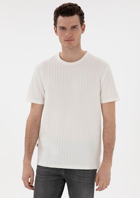 PİERRE CARDİN Beyaz Erkek Regular T-Shirt