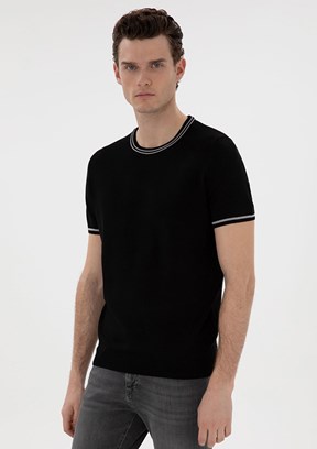 PİERRE CARDİN Siyah Erkek Slim Kazak