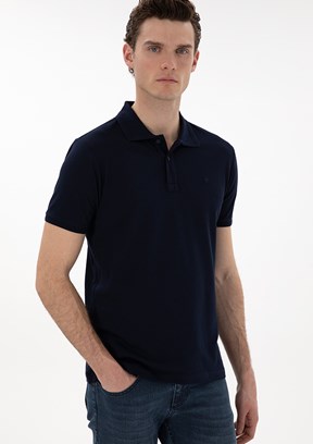 PİERRE CARDİN Lacivert Erkek Basic T-Shirt
