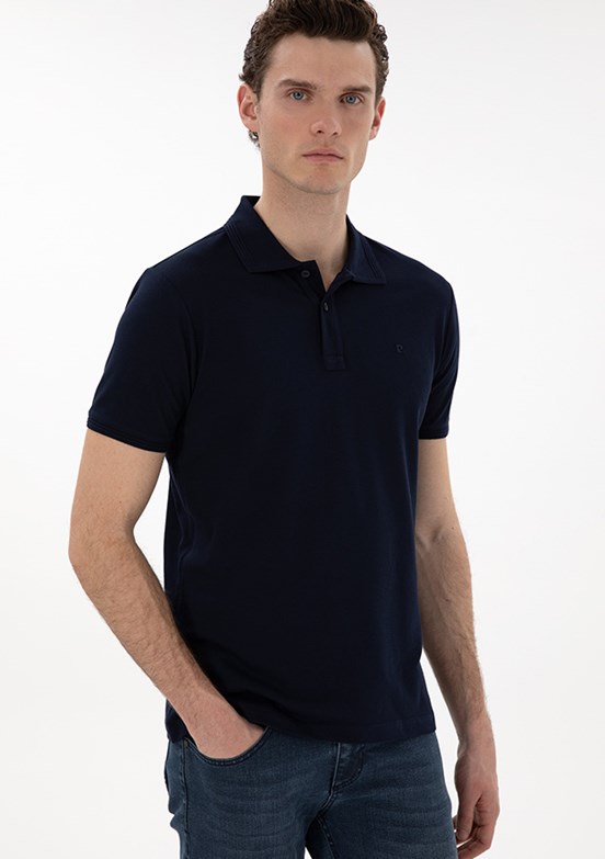 PİERRE CARDİN Lacivert Erkek Basic T-Shirt