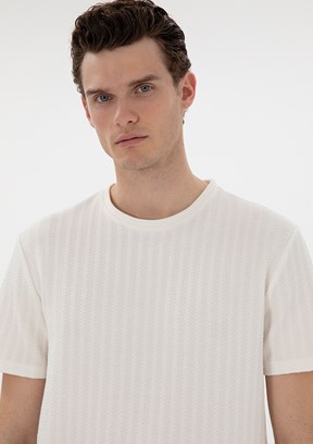 PİERRE CARDİN Beyaz Erkek Regular T-Shirt