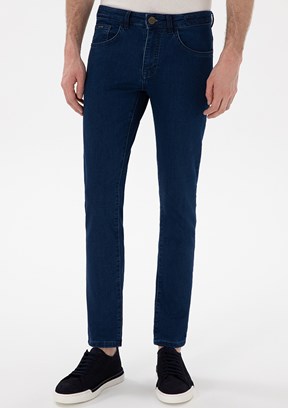 PİERRE CARDİN Erkek Lacivert Slim Jean Pantolon