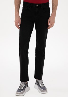 PİERRE CARDİN Siyah Erkek Straight Jean Pantolon