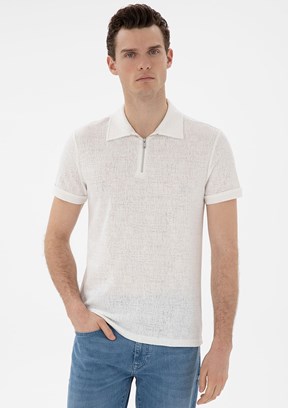 PİERRE CARDİN Beyaz Erkek Slim T-Shirt