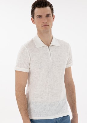 PİERRE CARDİN Beyaz Erkek Slim T-Shirt