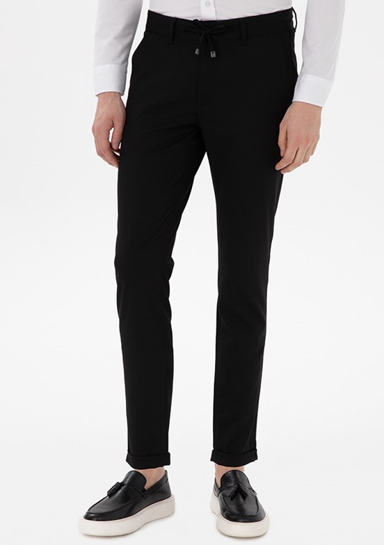 PİERRE CARDİN Siyah Erkek Slim Pantolon