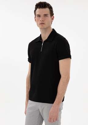 PİERRE CARDİN Siyah Erkek Slim T-Shirt